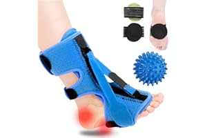 CLDFDC Plantare Fasciite Notte Splint,Tutore per Caviglia per Fascite Plantare Regolabile Traspirante con Massage Ball e Cinghia di Tenuta per Sollievo Dalla Tendinite D'Achille di Fascite Planta