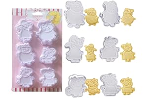 YongHang 3D Emporte pièces patisserie orientale Tampon Biscuits Personnalisable réutilisables pour enfants pain Décoration de gâteau Fête d'anniversaire pour DIY Cuisson (Pig)