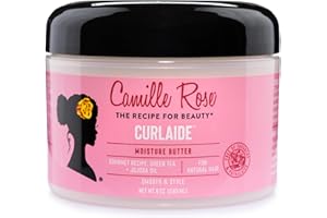Camille Rose Curlaide Moisture Oil-Enriched Leave-In Hair Butter, Moisturise and Strengthen, Green Tea and Jojoba, 240 ml (Pack of 1)