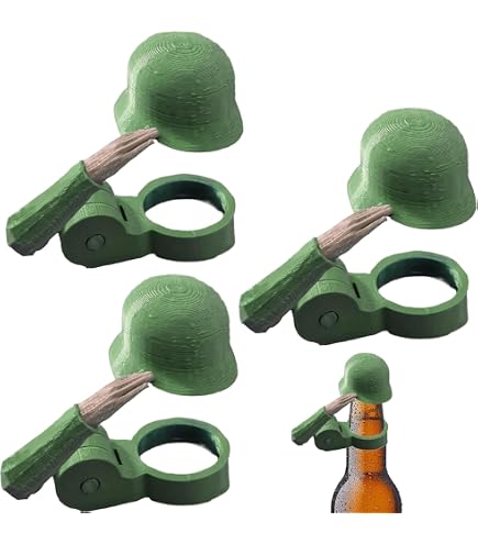 Soldat Salut Bierflaschenhelm – Wiederverwendbarer Flaschenverschluss Aus PLA, Schwarz, Für Grillparty & Sammlung