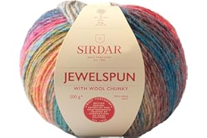 Sirdar Jewelspun with Wool Chunky, Precious Reef (204), 200g