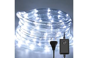 Jiubiaz Lichterschlauch Aussen 50m Led Schlauch 1200 Led Lichtschlauch mit Memory-Funktion Timing Controller Lichtschlauch Außen IP20 Wasserfest Lichterschlauch Innen für Party Hochzeit Kaltweiß