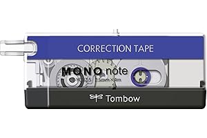 Tombow CT-YCN2.5-B korektor mono nuta z boku, 2,5 mm x 4 m, czarny/niebieski/biały