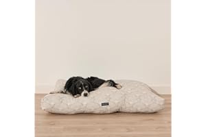 Dear Friend | Cama Perro 110x90x15 Gruesa y Acolchada 100% Algodón con Acabado Antimanchas - Cama Perro Antipelos, Trapo Húmedo y Desaparecen Manchas, Relleno Confortable, 100% Made in Spain