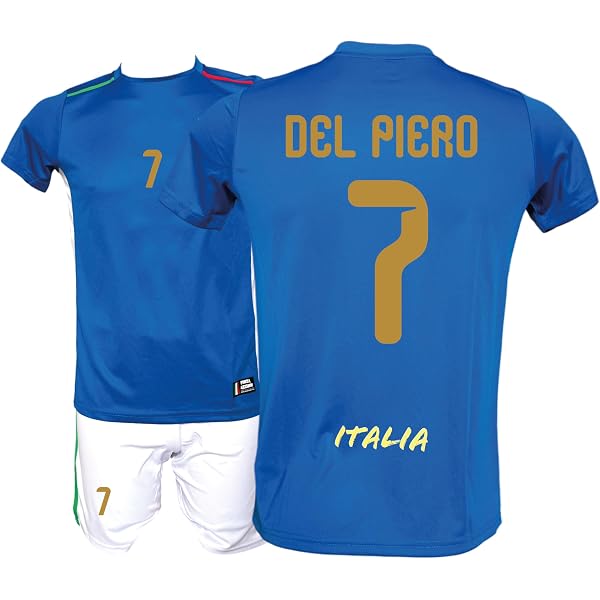 Maglia Ufficiale Italia EURO 2024 – Alessandro Del Piero 10, Adulto E Bambino, Replica Autorizzata FIGC