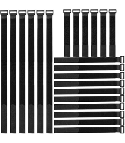 10 x Kabelklettband FK 16cm x 16mm schwarz Klettband Klett Kabel Binder Band Öse