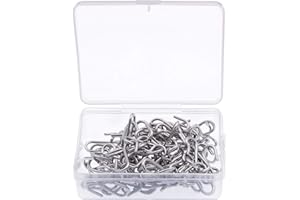 Waycreat Stainless Steel 1 Inch S Hooks Connectors S-shaped Hook, 80-pack