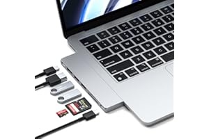 ‎SATECHI SATECHI 7 W 1 USB4 Pro Slim USB-C Hub do 6K@60Hz, Ładowanie PD 100W, Szybki Transfer Danych, USB 3.2 Gen2, 4K HDMI, Czytniki Kart SD/MicroSD – do MacBook Air i Pro – Srebrny