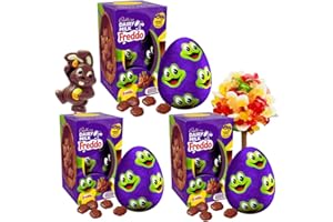 TJMOLTEN Easter Egg Bundle - Cadburys Dairy Milk Chocolate Easter Eggs 96g - Three Medium Easter egg filled with Freddo faces - Chocolate Gifts for Kids Easter 2024, Easter sweets (Easter Hamper)