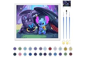 ZORIWN Malen Nach Zahlen Stich Erwachsene und Kinder Anfänger Gemälde DIY Handbemalte Kits Acrylpigment Kunstwerk