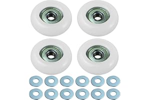 VSTTAR Qty.4 Machined Wheels/Rollers Made from Solid Engineering Plastic Compatible with Total Gym Replacement, Fits Models 2000, 3000, 3000 XL, and a Few Very Early XL, Platinum Plus, Pro, Supra