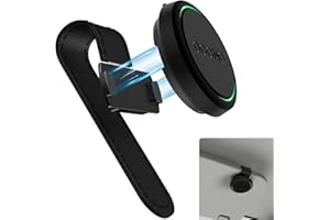 SUPMEGA Magnetische Auto-Sonnenblendenhalterung für OOONO CO-Driver NO2, Sonnenblendenhalterung aus Leder mit eingebauten Magneten, kompatibel mit OOONO NO2 Blitzerwarner