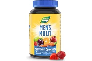 NATURE'S WAY Männer Multivitamin Gummies hochdosiert - A-Z Vitamine - Immunsystem stärken Erwachsene mit Vitamine D3 B6 B12 Zink Selen Folsäure - vegetarische Gummibärchen - 60 Stk