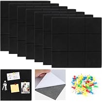 Tableaux D’affichage En Feutre – Lot De 2, Dimensions 43 X 20 Cm, épaisseur 9 Mm – Dos Autocollant Pour Fixation Murale – Couleur Gris Foncé - 4