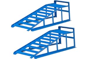 ‎CARTREND cartrend PKW Auffahrrampen-Set, bis 225 mm Hebebühne Kfz Rampe Auffahrbock Hebeplattform mit Überfahrschutz, 2 Stück