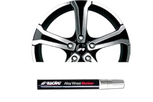 SIMONI RACING M1S Pennarello Correttore per Cerchi in Lega, Pennarello per Ritocchi Ruote Auto, Kit di Riparazione Cerchi in Lega, Colore Argento