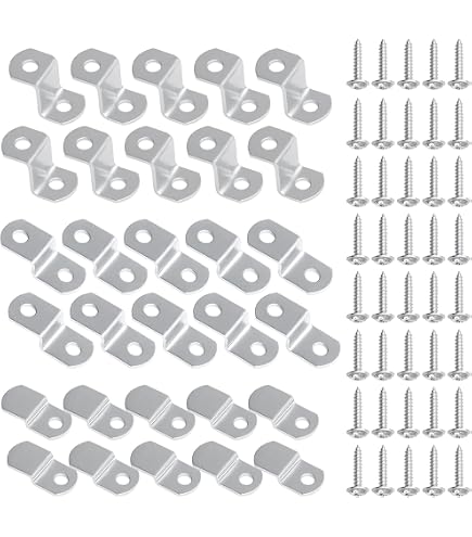 E.H.C. Leinwand-Clips Set – 15 Stück Mit Schrauben, Alle 9 Größen Von 0 Bis 3,8 Cm Für Bilderrahmenschrauben