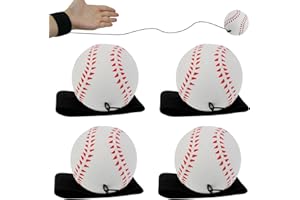 Kvittra Wrist Return Ball, 6cm Rubber Rebound Ball with Strap for Exercise Play