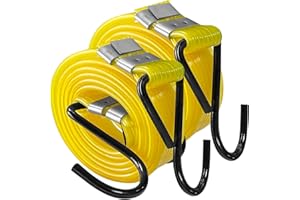 JYSDCXC Expander - guma napinająca z haczykami, 2 sztuki, napinacz bagażu, do dużych obciążeń, pas mocujący do roweru, do transportu, na kemping, zabezpieczenie ładunku