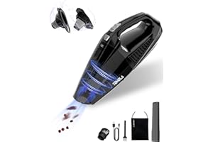 TEMOLA Handheld Vacuum Cleaner Cordless, with Brushless Motor 12000Pa, Car Vacuum Cleaner with Stainless HEPA Filter, with Stainless Steel Filter, for Car Pet Hair Home Kitchen