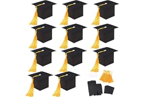 BOOAEE 36 pièces Coiffe de Diplômé Boites Cadeau, Boîte de Décoration de Chapeau de Doctorat Casquette de Célibataire, Félicitations à L'examen 2022Réussi, pour Graduation Accessoires Faveur de Partie