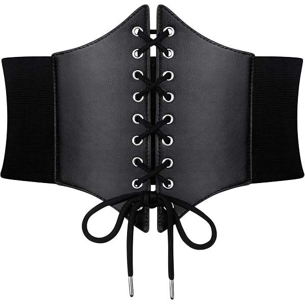 Ceinture Corset Médiévale Pour Femme - Élastique Avec Lacets, Bouton Pression - Pour Robe, Costume Halloween