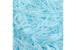 SIXFOLO ManYing 200g Papier Déchiqueté,Papier Raphia Déchiqueté,Papier De Soie pour Boîtes Cadeaux Papier De Remplissage,Papier De Soie Déchiqueté Idéal pour La Décoration De Boîte-cadeau De Fête（Bleu）
