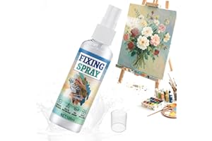 HONTAOK Fixative Spray, Fixative spray for Art, fixative Spray for Pencil, Charcoal and Pastel Drawings, Fast-Acting Film, Suitable for Watercolor, Gouache, Oil, Acrylic, Ink and Pastel Paints, 100ml