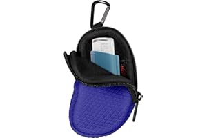 MEDMAX Neopreno Funda para Inhalador de Asma, Portátil Estuche de viaje con clip de mosquetón, Protector Soporte Bolsa de Transporte, Inhalador no incluido(Solo Funda), (Azul Marino)