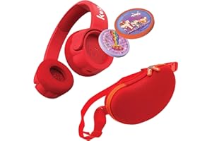 KEKZ (EDEL) Kekz Starterset Premium Rot: Kekzhörer inklusive Cookie Crew Hörspiel & Wunderkekz & KEKZ Bohne Reise-Etui Rot, (Kopfhörer für Kinder, Reisekopfhörer für unterwegs & zuhause)