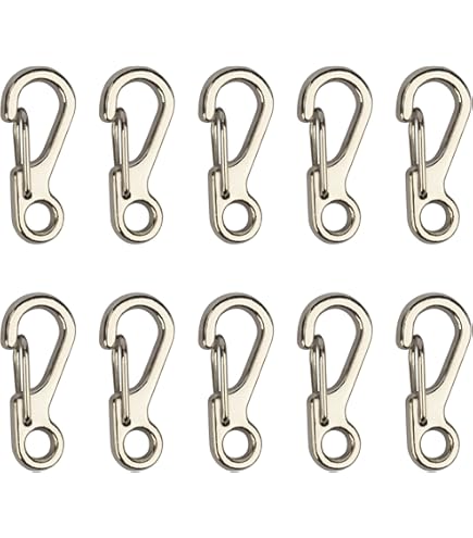 40 Pcs Mini Carabiner Clip, Gunmetal Keyring Carabiner Aluminum Small