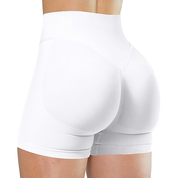 ZAAYO Sportshorts voor dames, naadloze 11,5 cm bikershorts met verborgen scrunch, figuurcorrigerend, liftend effect op de billen, shorts voor fitness en work-out, forest green, XS