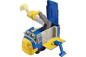 Chuggington Pop Brewster EU890102 | Giocattolo di trasformazione a sorpresa 2 in 1 | Ruote a rotazione libera | Scala da 12,7 cm | Dai 3 anni in su, blu e giallo