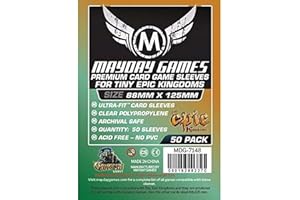 MAYDAY GAMES 50 Mayday 88 x 125 Tiny Epic Kingdoms Premium Card Sleeves Board Game