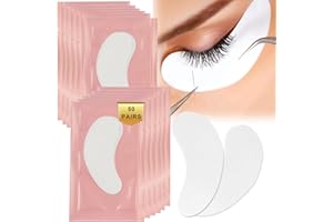 BABY MOLOVE 50 Paar Wimpernverlängerung Pads,Augenpads für Wimpernverlängerung,Wimpernpads Eye Gel Patches,Auge Gel Pads-von Wimpern,für Pro Salon Individuelle Wimpernverlängerung(Pink)