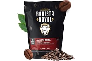 BARISTA ROYAL Ziarna kawy 1 kg "Amore E Basta Kaffee" | Świeże ziarna z Gwatemali i Indonezji, 100% całych ziaren Arabica | Idealne do w pełni automatycznego automatycznego i filtrującego