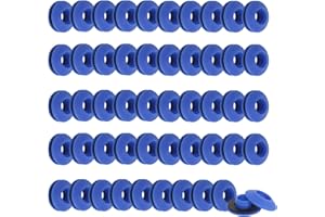 TOGTHERKINGS 50 Unidades de Ojales de plástico para Lona, Juego de Ojales Azules para Lonas,ojales redondos para lona, Lonas Textiles, Cortinas, Tiendas de campaña, Lona de Piscina (28 x 28 x 12 mm)