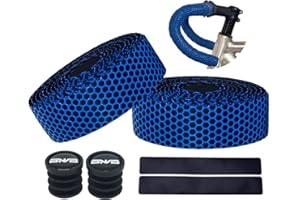 PLATTBK Road Bike Handlebar Tapes Breathable Non-Slip Shock-Absorbent Bicycle Bar Tape,Blue