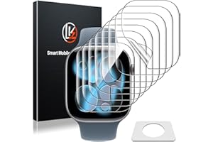 LK 8 Films Protection D'Écran Pour Apple Watch Series 11 46mm HD Transparent Tpu Flexible, Anti-Poussière, Sans Bulles, Capacité D'Auto-Guérison, Couverture Complète Pour iwatch 46mm
