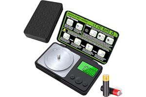 OBEST 50 g - 100 g/0,001 g, bardzo precyzyjna cyfrowa waga miligramowa z obciążnikiem kalibracyjnym, pęsetą, szalką i szuflą – do proszku, biżuterii, medycyny