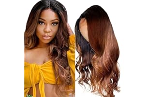 GSOROEL 1B4/30 Brown Wig 5x5 HD Lace Front perruques de cheveux humains 180% densité 14 pouces brésilien vague de corps Lace Front perruques Body Wave Lace Frontal Wig Human Hair