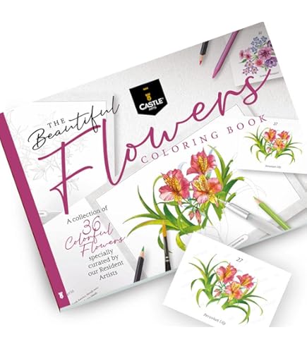 Castle Art Supplies Caja Lápices Acuarela Estilo Botánico | 24 Intensos Colores | Pinta Y Dibuja Al Mismo Tiempo | Para Artistas Experimentados Y Como Regalo | En Una Caja Metálica Especial