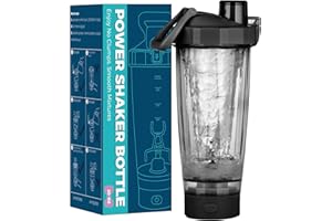 Woobroo Protein Shaker Bottle, USB C Rechargeable Premium Electric Protein Shake Mixer, BPA Free, Shakers Cups for Meal Replacement, 550ML, Black