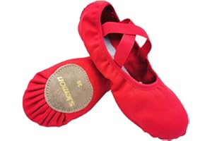 SLEMON s.Lemon Scarpe Danza Classica Stretch Tela Suola Spezzata Scarpe Danza Classica Bambina