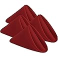 KICHLY Cloth Napkins [24 Pack, Red] 43x43cm, 100% Polyester Dinner Napkins with Hemmed Edges, Washable Napkins Ideal for Parties, Weddings and Dinners