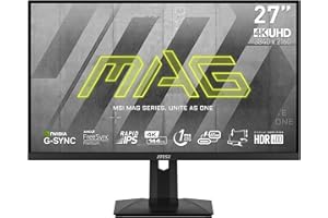 MSI MAG 274UPF - 27 Inch UHD Esports Gaming Monitor - 3840 x 2160 IPS Panel, 144 Hz / 1ms, G-SYNC Compatible, , Adjustable / VESA - Display Port 1.4a & HDMI 2.1 & Type C Port