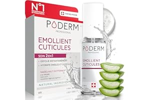 Poderm - Emollient Cuticule 2en1 Exfolie et Hydrate les Cuticules - Elimine les Peaux Mortes - Cuticle Remover - Swiss Lab