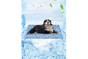 Vamcheer Kühlmatte Hunde Katzen Haustiere - Kühldecke Hundebett Für Grosse Hunde kleine Dog,Abkühlung Sommerr,Ungiftiges Gel Kühldecke,Geeignet Für Zuhause, Auto,Hundehütte Outdoor XL 70x120/Hellblau