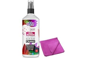 MMM1 PROFESSIONAL VINYL RECORD CLEANER CD DVD CLEANING FLUID SPRAY Fast Delivery (250ML SPRAY CLOTH)
