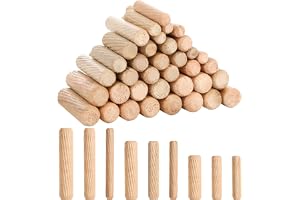 235 stycken sorterade träpluggar, träpluggssats 6 mm 8 mm 10 mm, trästoppar pluggstänger, riffelpluggar träpluggstift, trästift pluggsats för möbelsnickeri hantverk hemförbättringar manual